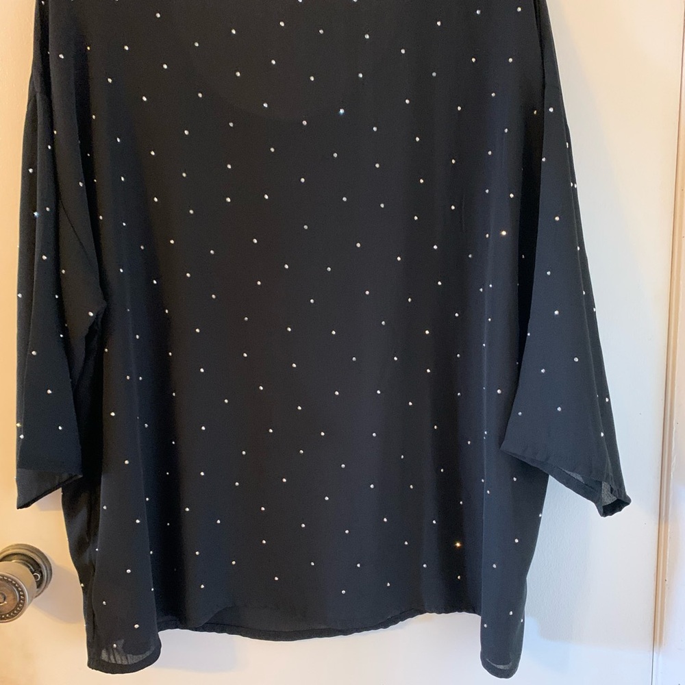 Elegant Black Polka Dot Blouse